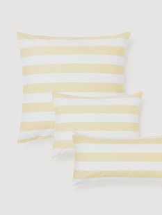 Gestreepte katoenen omkeerbare kussenhoes Lorena