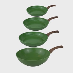 Go Green Koekenpannenset 3-delig + Wokpan 30 cm