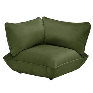 Fatboy Sumo Hoekbank Links Recycled Velvet Deep Green