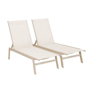 sweeek - Ligstoelen met meerdere posities textileen en metaal (set van