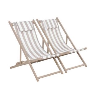 sweeek - Aluminium ligstoel met meerdere posities (set van 2)