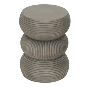 MUST Living Side table Slice Olive,47xØ35 cm, fiber cement olive