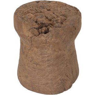 MUST Living Antiques Side table Toba ,±35xØ30 cm, recycled teakwood