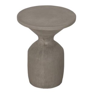 MUST Living Side table Flora Olive,41xØ51 cm, fiber cement olive