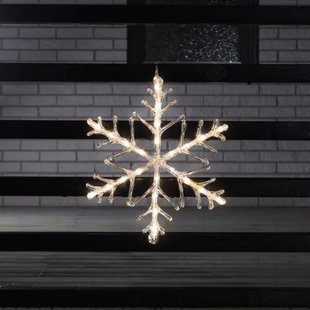 Konstsmide kerstverlichting - sneeuwvlok - 40 x 1,5 x 40 cm - IP44 - transparant