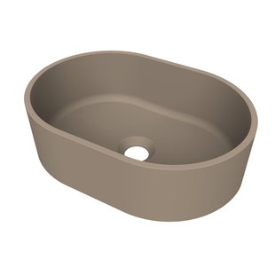 Arcqua Case waskom - ovaal - 40x28cm - mat truffel WAS805263