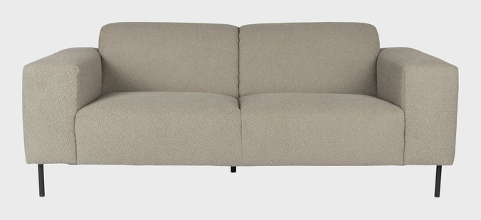 ZILT 2,5-zits Bank 'Rodolfo' Bouclé, kleur Zand