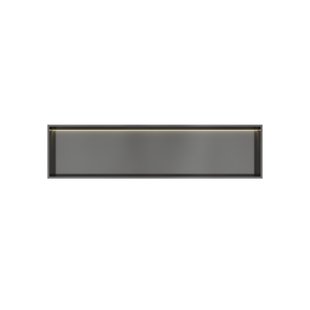 Hotbath &MORE Inbouwbox of inbouwnis - 30x120x10 - with LED IP44 - Geborsteld gunmetal PVD BOX120LBGP