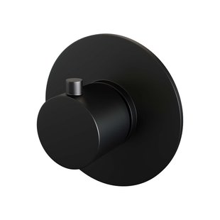 Brauer Black Edition inbouwthermostaat - met inbouwdeel - 1 gladde knop - mat zwart 5-S-018RR