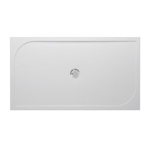 GO by Van Marcke Argon douchebak polybeton gelcoat 160x90x3cm rechthoek afvoer D90mm zonder potenstel wit EB-1690C