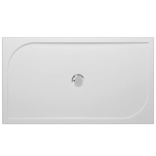 GO by Van Marcke Argon douchebak polybeton gelcoat 140x80x3cm rechthoek afvoer D90mm zonder potenstel wit EBG-1480C