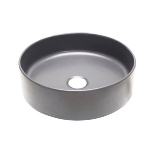 GO by Van Marcke Phaedra opbouwkom rond 40x40x14.5cm porselein licht grijs HDA051 BRONZE/BLACK