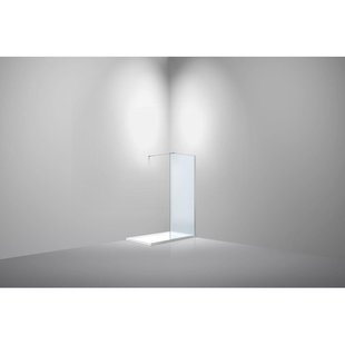 Van Rijn Products ST01 Vaste wand 108x200cm 8mm helder glas inclusief muurprofiel en stabilisatiestang RVS ST01RVS110M