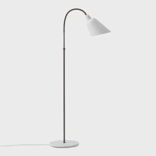 Bellevue AJ7 vloerlamp wit/gebruniteerd &Tradition - Woonkamer - Designer - Metaal - 1 lamp