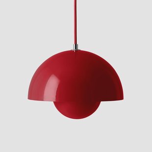 Flowerpot VP1 hanglamp vermiljoenrood &Tradition - Woonkamer - Designer - Metaal - 1 lamp
