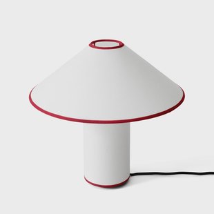 Colette ATD6 tafellamp wit/merlot - &Tradition - Woonkamer - Designer - Stof - Met lampenkap