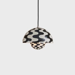 Flowerpot VP1 hanglamp zwart/wit &Tradition - Woonkamer - Designer - Metaal - 1 lamp