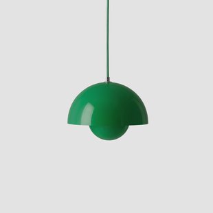 Flowerpot VP1 hanglamp signaalgroen &Tradition - Woonkamer - Designer - Metaal - 1 lamp