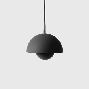 Flowerpot VP10 hanglamp, Ø 16 cm, matzwart &Tradition - Woonkamer - Designer - Metaal - Met lampenkap