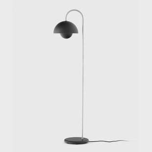 Flowerpot VP12 vloerlamp, zwart, hoogte 122 cm &Tradition - Woonkamer - Designer - Metaal - Met lampenkap