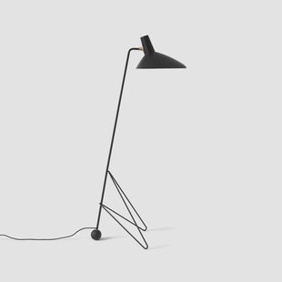 Tripod HM8 vloerlamp matzwart &Tradition - Woonkamer - Aluminium - Driebeen