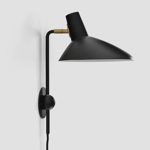 Tripod HM12 wandlamp Mat Zwart &Tradition - Woonkamer - Aluminium - Met lampenkap
