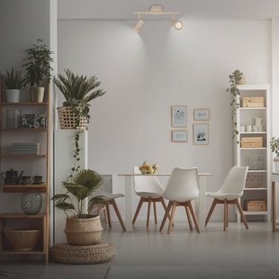 Briloner Plafondspot Tapp, beige, lengte 28 cm, 2-lamps, metaal GU10