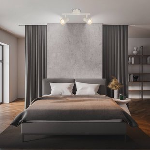 Briloner Plafondspot Tapp, wit, lengte 28 cm, 2-lamps, metaal, GU10