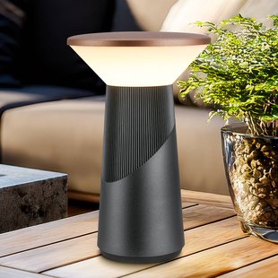 Briloner LED tafellamp Pilia, brons/antraciet, hoogte 24 cm IP44