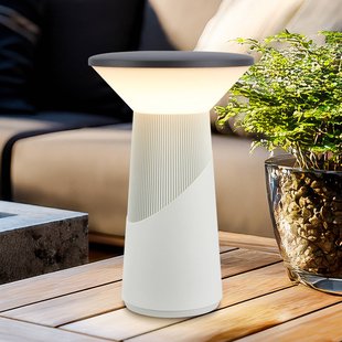 Briloner LED tafellamp Pilia antraciet/lichtgrijs Hoogte 24 cm IP44