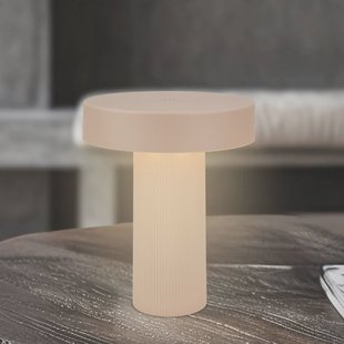 Briloner LED tafellamp Bito, beige/beige, hoogte 20 cm, IP44