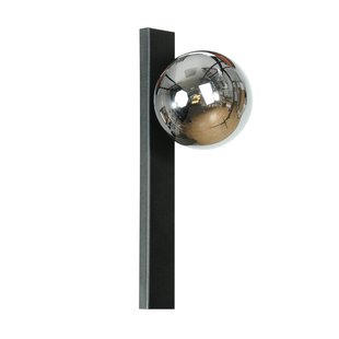 Domiluce wandlamp Rumba, zwart/rookgrijs, glas/metaal Hoogte 40 cm