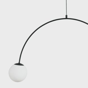 Domiluce Hanglamp Nova, glas/metaal, zwart/wit, 2-lamps