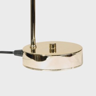 Domiluce Tafellamp Rico, glas/metaal, goud/wit, hoogte 36 cm