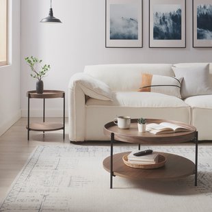 Artistiq Salontafel 'Sylver' set van 2, kleur walnoot