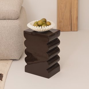 Zuiver Krukje/Bijzettafel 'Curves' 30 x 21cm, kleur Bruin