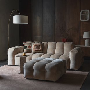 Dutchbone 3-zits Bank 'Hackman' Velvet, kleur Beige