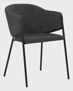 Artistiq Eetkamerstoel 'Lynise' Structuurstof, kleur Donkergrijs