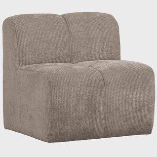 WOOOD Eetkamerbank 'Mojo' Geweven Rib, 84cm, kleur Donker Zand