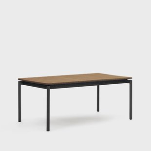 Kave Home Uitschuifbare Tuintafel 'Canyelles' 180/240 x 100cm, kleur Naturel/Zwart