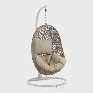 Kave Home Hangstoel 'Florina' Met standaard, kleur Bruin/Beige