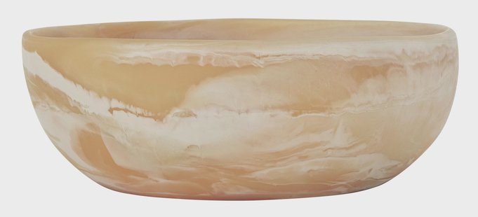 MUST Living schaal 'Rafael', Ø33 cm, kleur Bruin en Wit