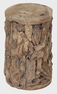 MUST Living Bijzettafel 'Spice' Teakhout, Ø30cm