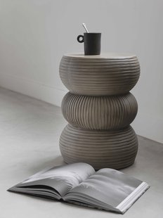 MUST Living Bijzettafel 'Slice', Ø35cm, kleur Olive