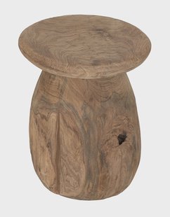 MUST Living Bijzettafel 'Bromo' Teakhout, Ø35cm