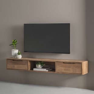 DTP Home Zwevend TV-meubel 'Bliss' Teakhout, 160cm