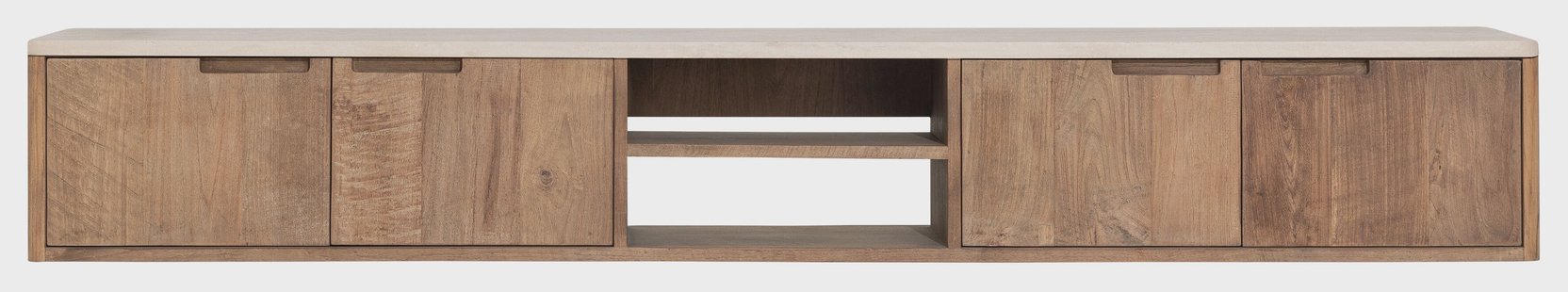 DTP Home Zwevend TV-meubel 'Bliss' Mortex Teakhout, 210cm