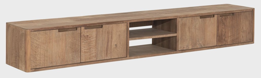 DTP Home Zwevend TV-meubel 'Bliss' Teakhout, 210cm