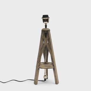 Rivièra Maison Tafellamp 'Chicago' Mangohout, 45cm hoog (excl. kap)