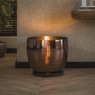 LifestyleFurn Vloerlamp 'Mikado' Koper glas, 41cm